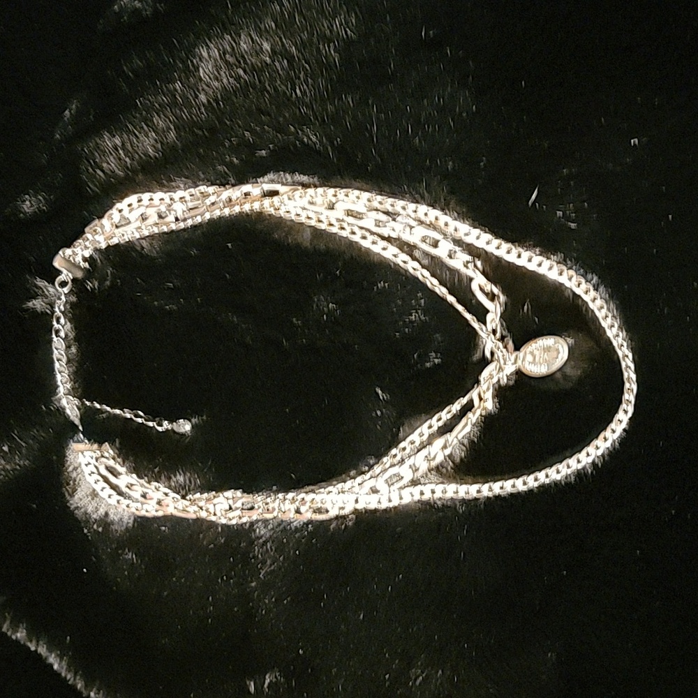 Triple layer Napoleon charm necklace